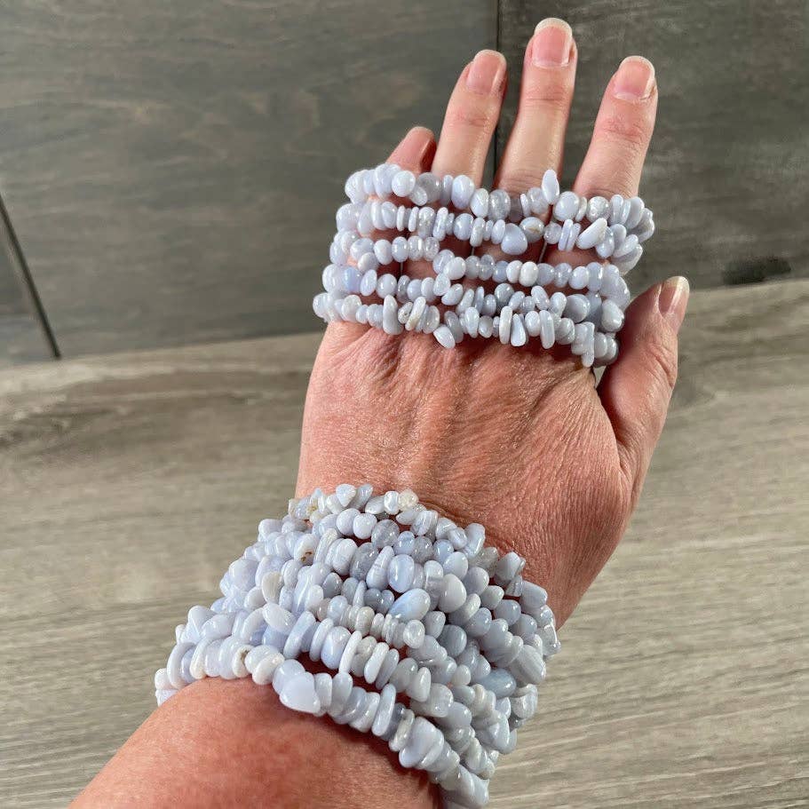 Gemstone Chip Bracelets – Premium Stones Crystal Jewelry: Smoky Quartz