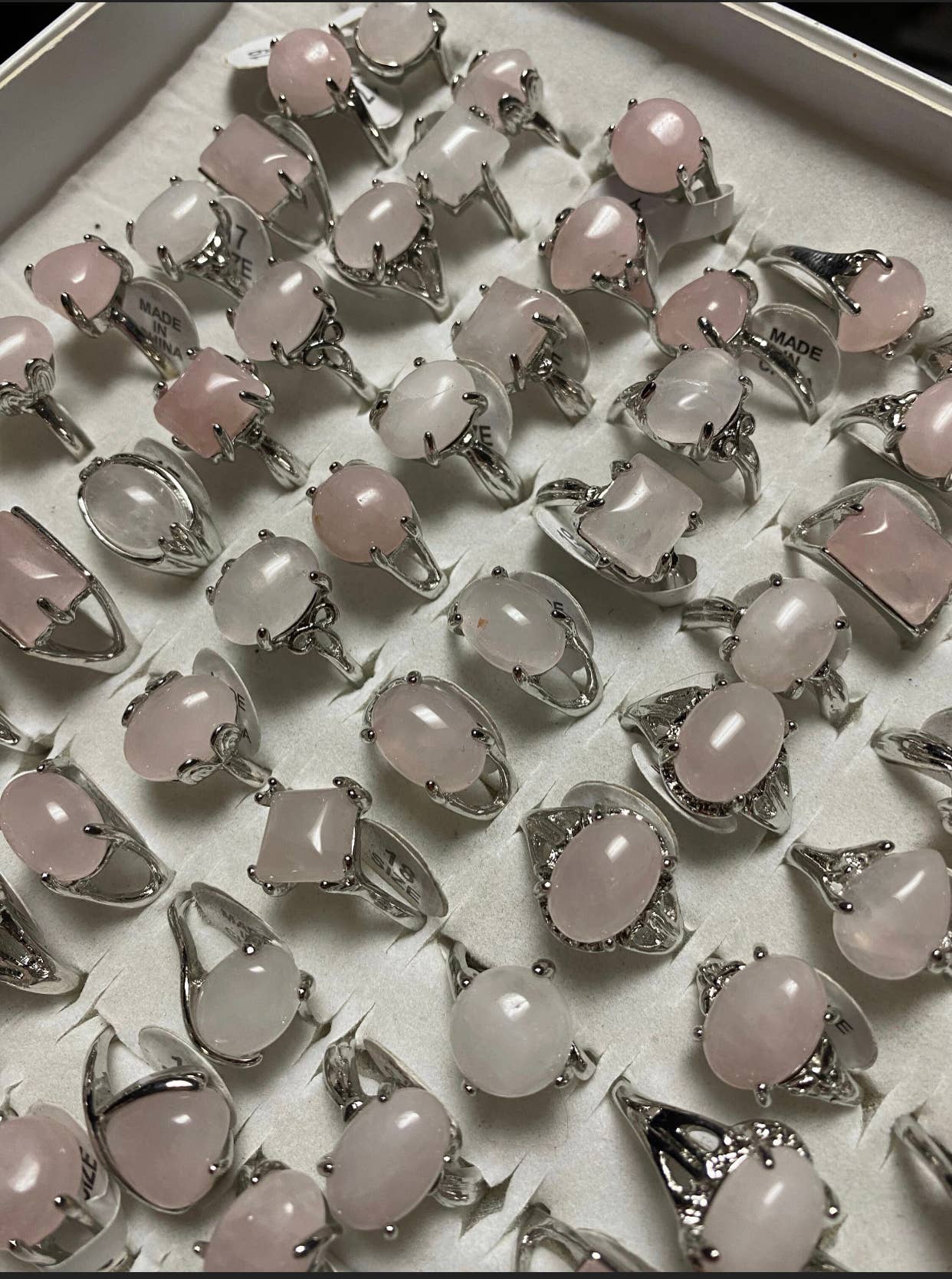Bulk Crystal Rings Rings Bulk Set Crystal Rings Fitted: Mix