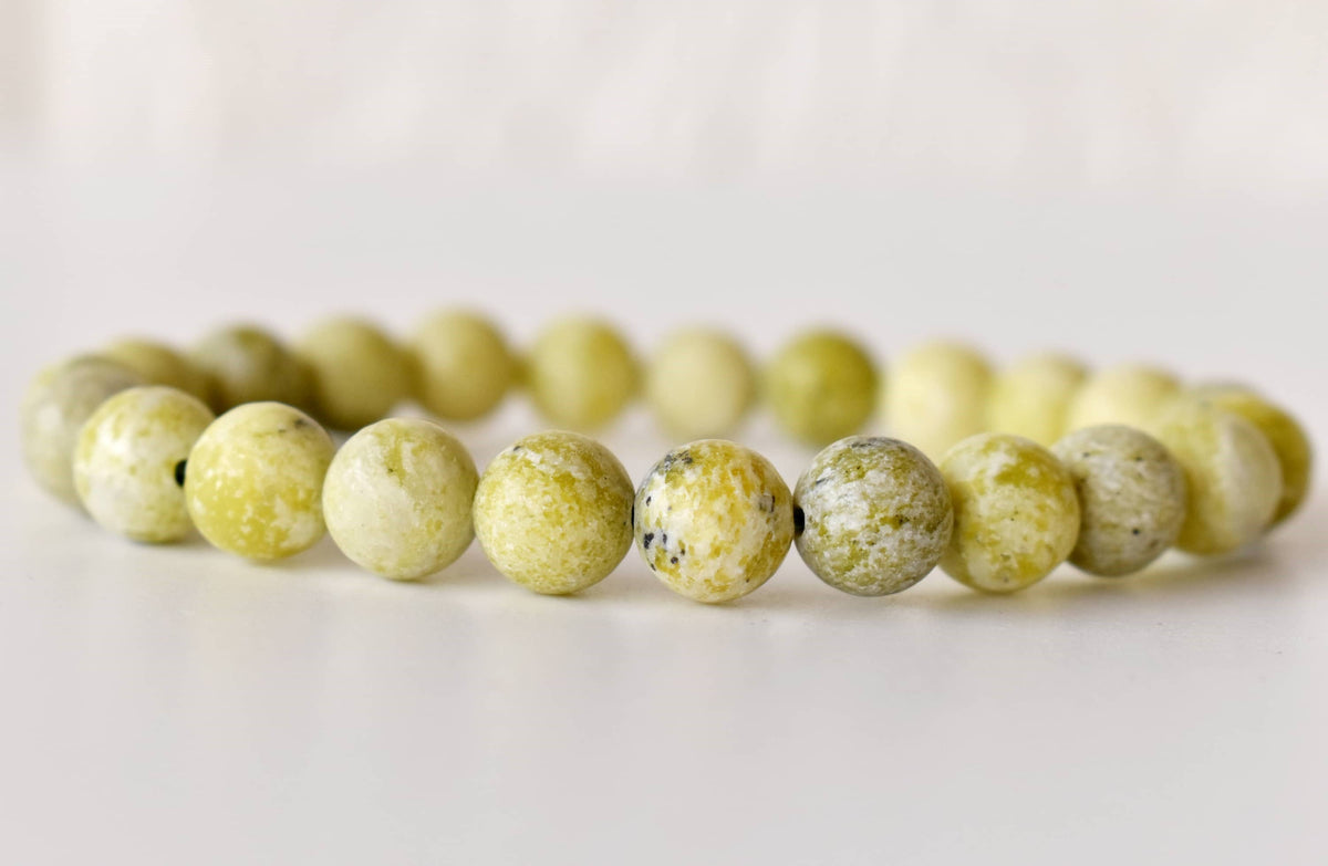 Healing Bracelet | Serpentine | Gemstone Beaded Bracelet: 8mm
