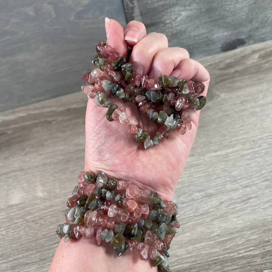 Multi-Stone Gemstone Chip Bracelets –  Wholesale Crystals: Amethyst Smoky Quartz