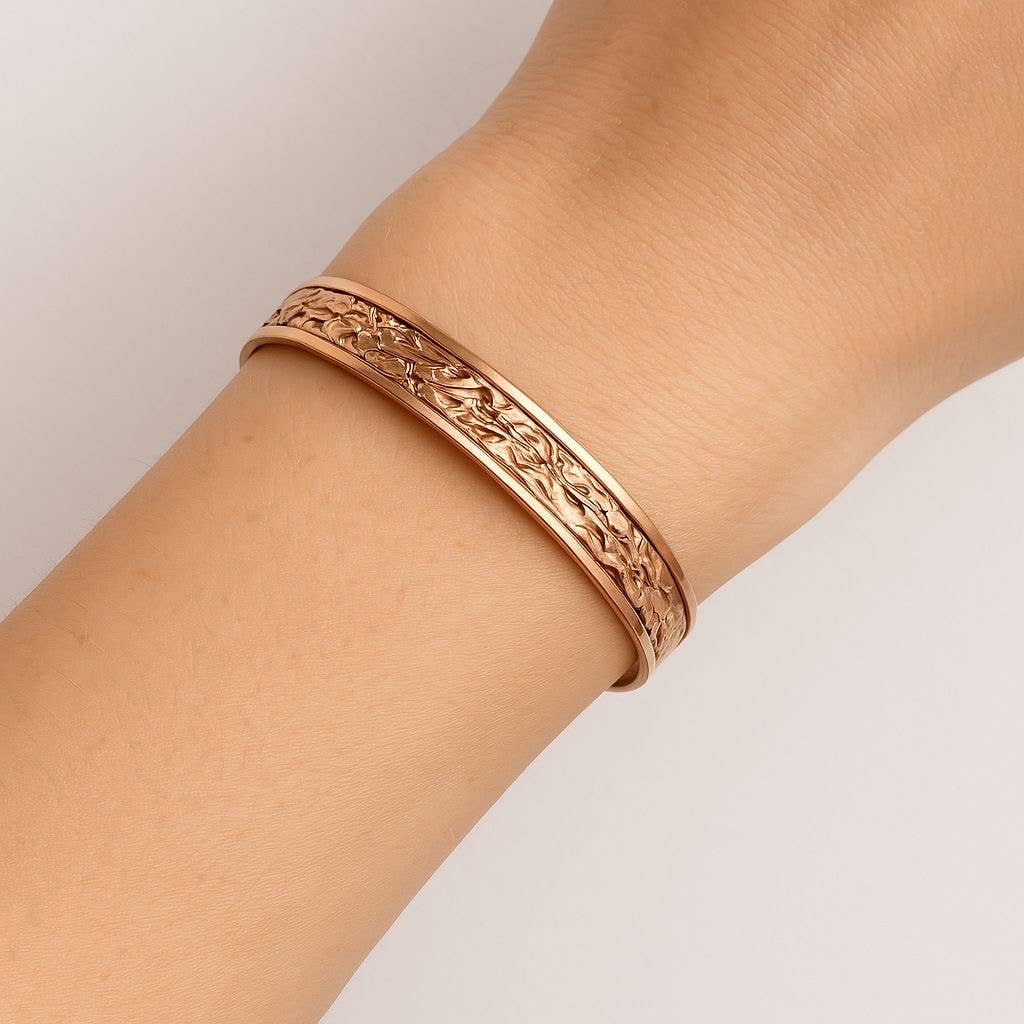BF 10 Copper irregular hammered Copper Bracelet