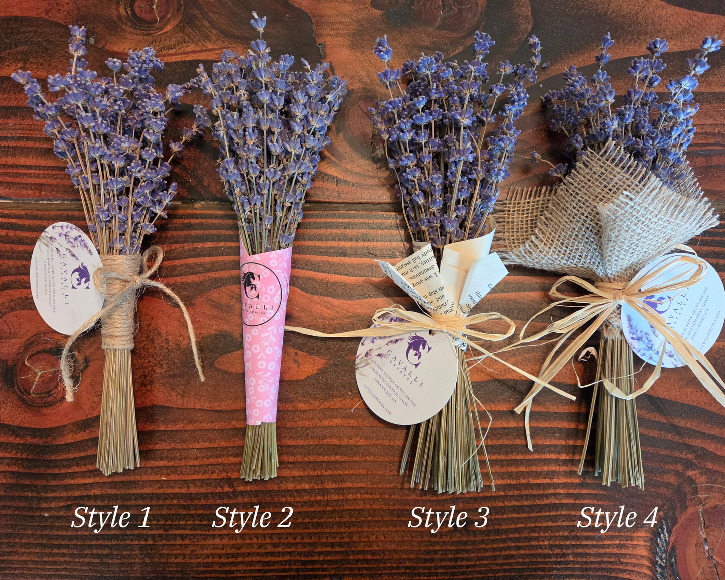 Mini Dried Lavender Posies – Place Settings, Rustic Weddings: Style 1