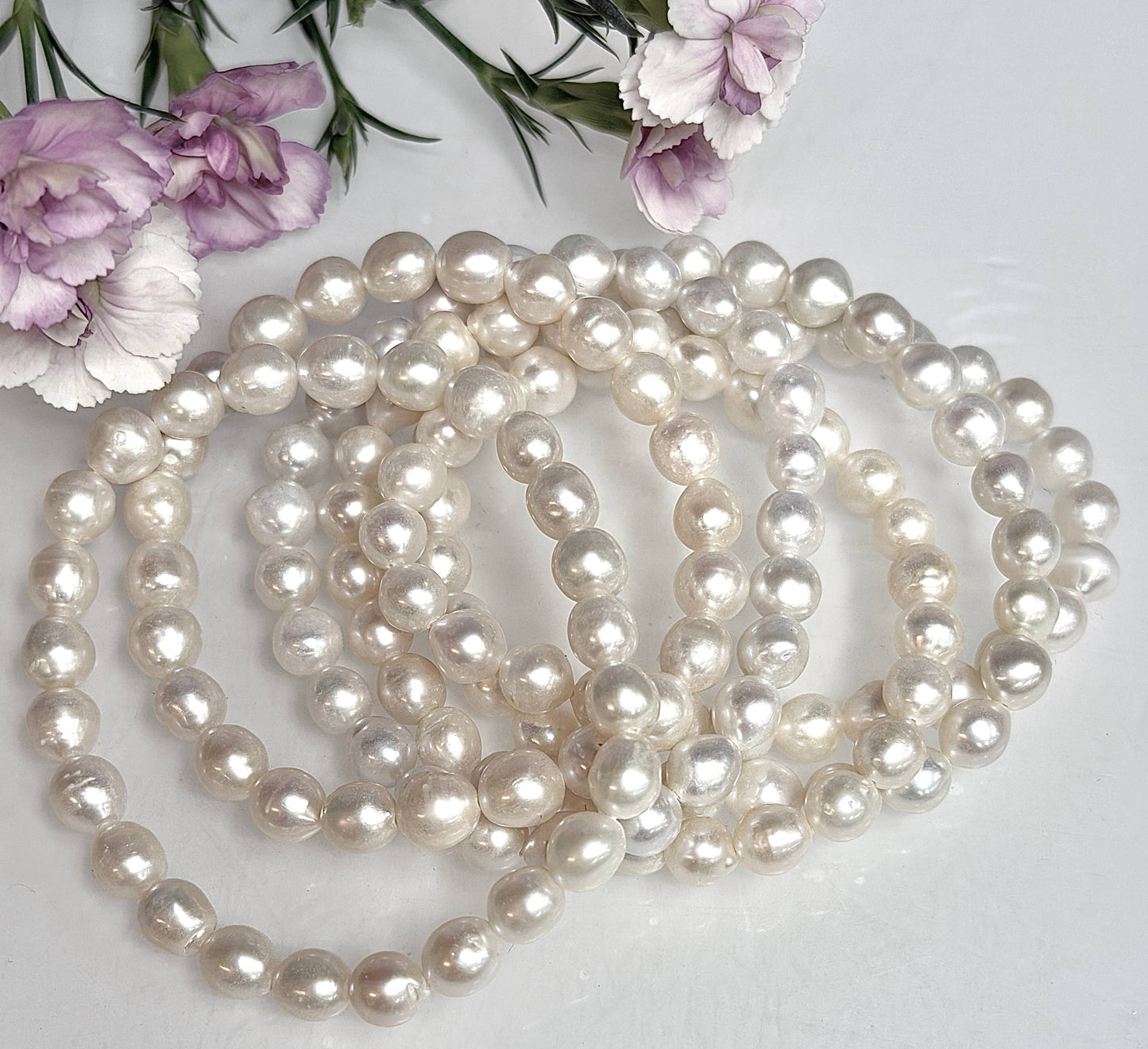 Natural Freshwater Pearl Stretch bracelets 7mm 7.5”