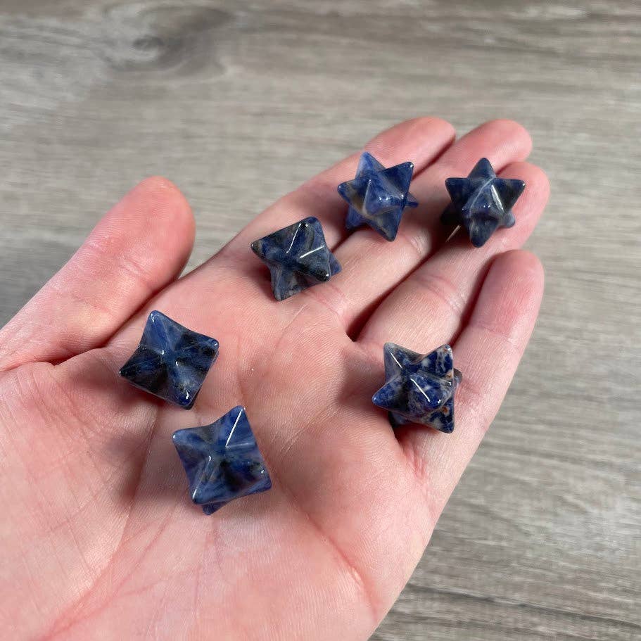 Gemstone Merkaba Star Sacred Geometry Crystal – 1/2 Inch: Obsidian