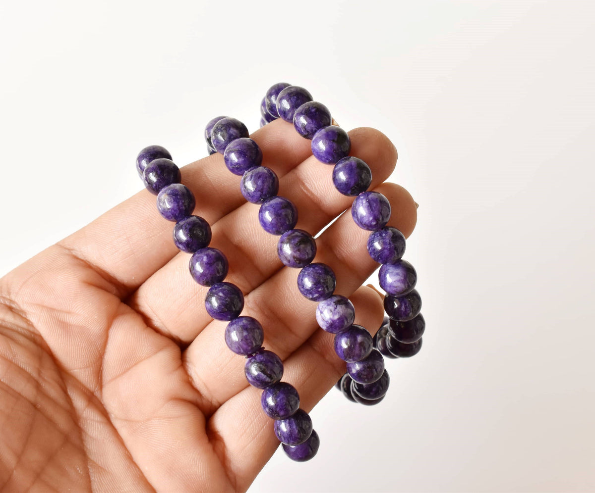 Healing Bracelet | Charoite Bracelet | Gemstone Bracelet: 8mm