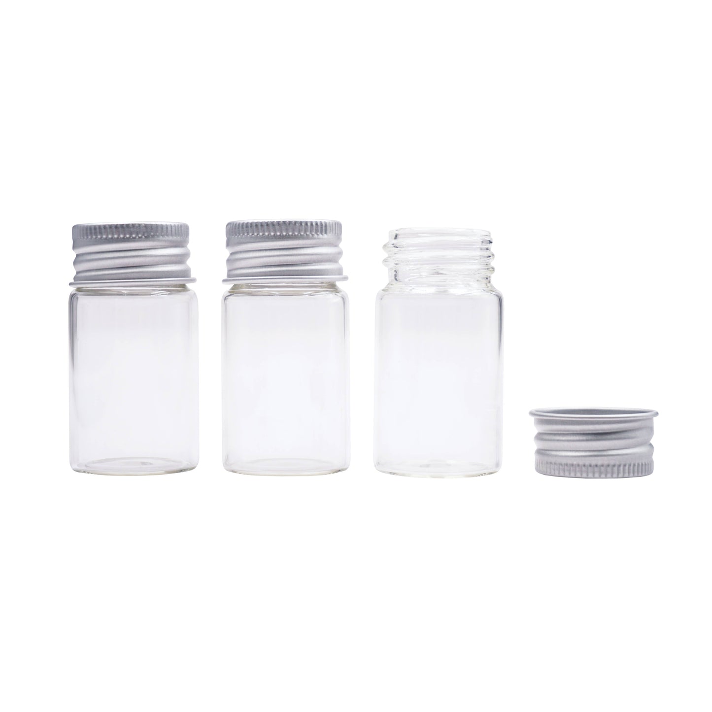 Small Glass Bottle w/ Screw Cap: BO-017 2.5cm x 5cm (3-ct)