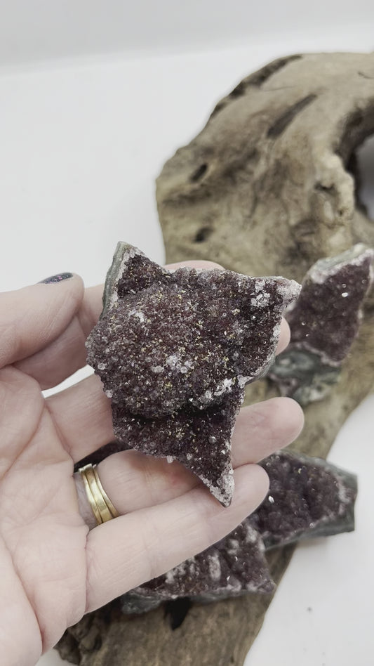 Red or Strawberry Amethyst Clusters