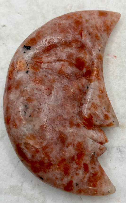 Sunstone Carved Half Moon
