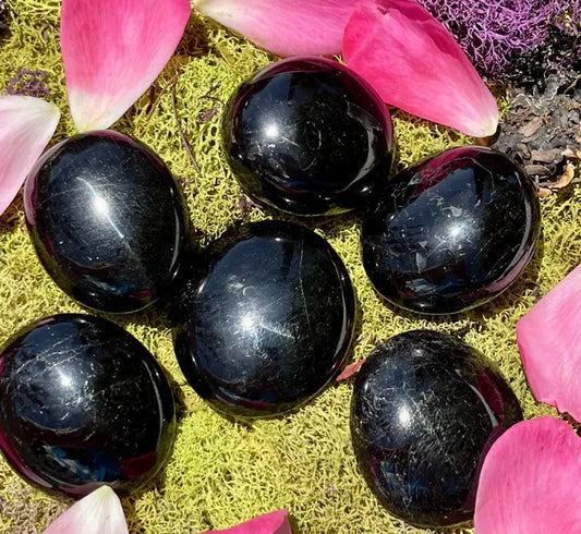 Black Tourmaline Palm Stones