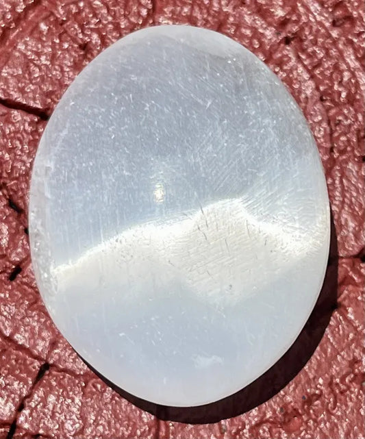 Selenite Palm Stones