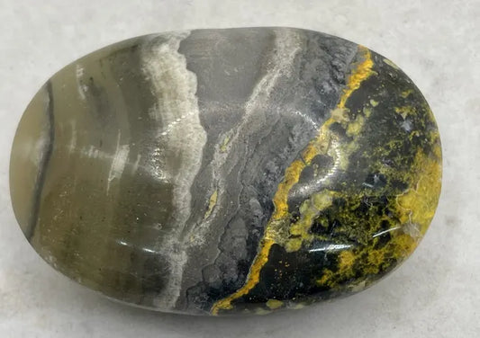 Bumblebee Jasper Palm Stone