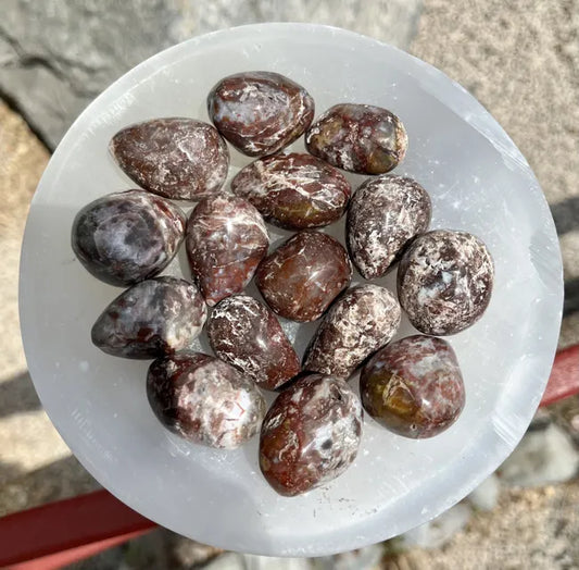 Moss Agate Tumbled Stones