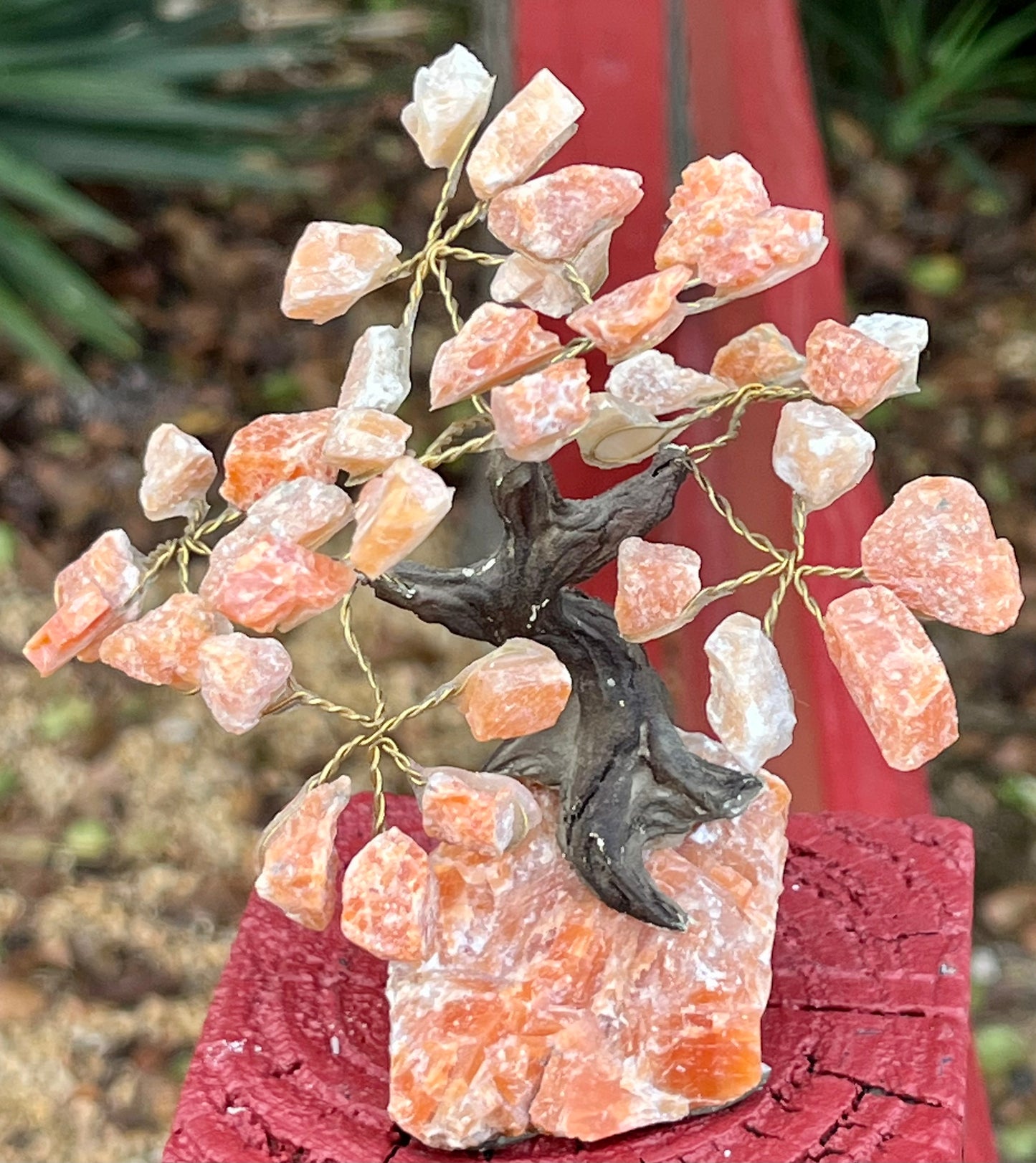Orange Calcite Crystal Tree
