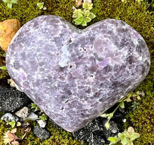 Lepidolite Heart